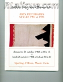 Rene Lalique in Auction Catalogue For Sale: Arts Decoratifs Styles 1900 et 1925, Sotheby Parke-Bernet, Monaco S.A., October 24 and 25, 1982