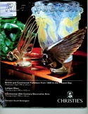 Lalique Auction Catalogue For Sale: Lalique Glass and Continental 20th Century Decorative Arts and British and Continental Furniture from 1860 to the Present Day,  Christie's South Kensington, London, April 6, 1995