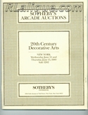 Rene Lalique in Auction Catalogue For Sale: Sotheby's Arcade Auctions, 20th Century Decorative Arts, Sotheby's, New York, June 14 and 15, 1989