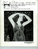 Rene Lalique in Auction Catalogue For Sale: Sotheby's Arcade Auctions, 20th Century Decorative Works of Art, Sotheby's, New York,  November 29, 1990