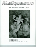 Rene Lalique in Auction Catalogue For Sale: Sotheby's Arcade Auctions, Art Nouveau and Art Deco, Sotheby's, New York, December 5 and 6, 1996