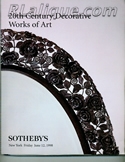 Rene Lalique in Auction Catalogue For Sale: 20th Century Decorative Works of Art, Sotheby's, New York,  June 12, 1998