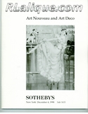 Rene Lalique in Auction Catalogue For Sale: Sotheby's Arcade Auction, Art Nouveau and Art Deco, Sotheby's, New York, December 4, 1998