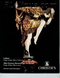 Lalique Auction Catalogue For Sale: Lalique Glass and 20th Century Bronzes and Sculpture, Christie's South Kensington, London, May 10, 1996