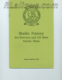 Rene Lalique in Auction Catalogue For Sale: Studio Pottery Art Nouveau and Art Deco Cameo Glass, Christie's, King Street, London, October 21, 1975