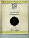 Rene Lalique in Auction Catalogue For Sale: Fine Art Nouveau & Art Deco, Sculpture (1850-1930), and Animalier Bronzes, Christie's, New York, September 22 and 23, 1978