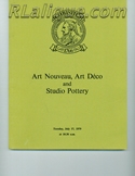 Rene Lalique in Auction Catalogue For Sale: Art Nouveau, Art Deco, and Studio Pottery, Christie's, King Street, London, July 17, 1979