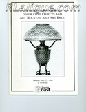 Rene Lalique in Auction Catalogue For Sale: Furniture, Paintings, Decorative Objects and Art Nouveau and Art Deco, Christie's East, New York, July 22, 1980