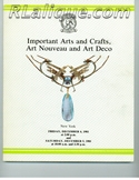 Rene Lalique in Auction Catalogue For Sale: Important Arts and Crafts, Art Nouveau and Art Deco, Christie's, New York, December 4 and 5, 1981