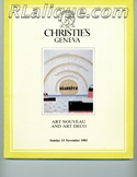 Rene Lalique in Auction Catalogue For Sale: Art Nouveau and Art Deco, Christie's Geneva, November 13, 1983