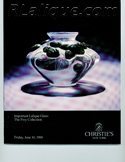Lalique Auction Catalogue For Sale: Important Lalique Glass: The Frey Collection, Christie's New York, June 10, 1988