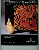 Rene Lalique in Auction Catalogue For Sale: Important 20th Century Decorative Arts, Christie's, New York,  May 24, 1984