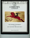 Rene Lalique in Auction Catalogue For Sale: The Modern Movement' to include Art Nouveau and Art Deco, Christie's, King Street, London, November 8, 1984