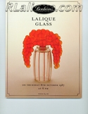 Lalique Auction Catalogue For Sale: Lalique Glass, Bonhams Knightsbridge, London, October 8, 1987