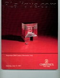 Rene Lalique in Auction Catalogue For Sale: Important 20th Century Decorative Arts, Christie's New York, June 13, 1987