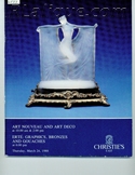 Rene Lalique in Auction Catalogue For Sale: Art Nouveau and Art Deco, Christie's East, New York, March 24, 1988