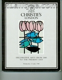 Rene Lalique in Auction Catalogue For Sale: Decoratives Arts 1880 to the Present Day, Christie's King Street, London, July 13, 1988