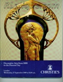 Rene Lalique in Auction Catalogue For Sale: Decoratives Arts 1880 to the Present Day, Christie's King Street, London, September 27, 1989