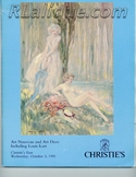Rene Lalique in Auction Catalogue For Sale: Art Nouveau and Art Deco with Louis Icart Etchings & Paintings, Christie's East, New York, October 3, 1990