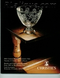 Decorative Arts - Art Nouveau - Art Deco Auction Catalogue - Book - Magazine For Sale: 20th Century British Decorative Arts and British and Continental Furniture from 1860 to the Present Day, Christie's South Kensington, London, October 13 and 19, 1994: A Post War Auction Catalog - Book - Magazine