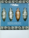 Lalique Auction Catalogue For Sale: Important Lalique Glass,  Phillips New York, Februaruy 9, 1980