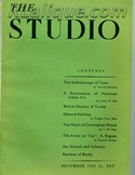 Decorative Arts - Art Nouveau - Art Deco Auction Catalogue - Book - Magazine For Sale: The Studio Magazine December 1931: A Pre-War Auction Catalog - Book - Magazine