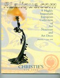 Rene Lalique in Auction Catalogue For Sale: A Highly Important European Collection of Art Nouveau and Art Deco, Thursday June 11, 1998, Christie's New York