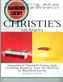Decorative Arts - Art Nouveau - Art Deco Auction Catalogue - Book - Magazine For Sale: Christie's Los Angeles Innovators of Twentieth Century Style including Property from the Archives of Raymond Loewy Wednesday 16 May 2001: A Post War Auction Catalog - Book - Magazine