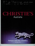 Decorative Arts - Art Nouveau - Art Deco Auction Catalogue - Book - Magazine For Sale: Christie's Australia Antique and Fine Jewellery 26 June 2001: A Post War Auction Catalog - Book - Magazine