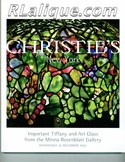 Decorative Arts - Art Nouveau - Art Deco Auction Catalogue - Book - Magazine For Sale: Christie's New York Important Tiffany and Art Glass from the Minna Rosenblatt Gallery Wednesday 10 December 2003: A Post War Auction Catalog - Book - Magazine