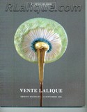 Lalique Auction Catalogue For Sale: Vente Lalique Drouot - Richelieu - 22 Septembre 2006