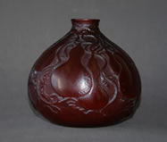 Rene Lalique Red Courges Vase