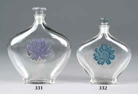 Rene Lalique Camelia Pair of Perfume Bottles Circa 1912