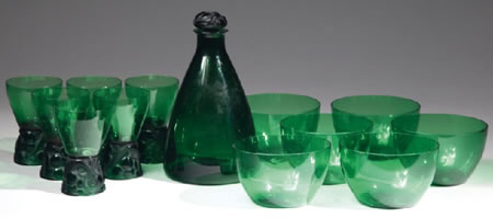 Rene Lalique Marienthal Forest Green Tableware Set