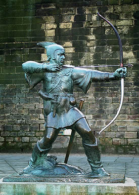 Robin Hood Statue In Nottingham