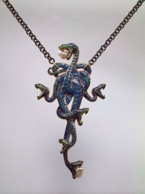 Rene Lalique Pendant Serpents