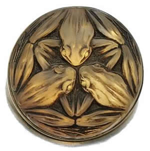 Rene Lalique Jewellery Brooch Grenouilles