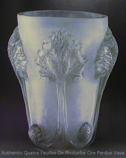 Rene Lalique Quatre Feuilles De Rhubarbe Cire Perdue Vase 1913 in the Musee des arts decoratifs in Paris