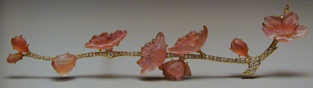 Rene Lalique Brooch Cherries