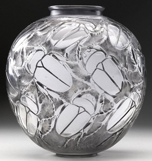 Rene Lalique Beetles Vase