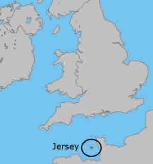 Jersey Island On A Map