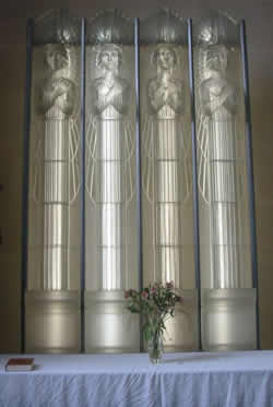 Rene Lalique Angels Raredos Alter Screen In St. Matthews Church The Glass Church In Jersey