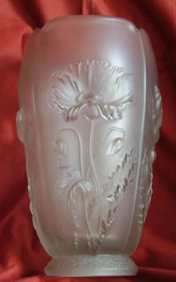 Czech Floral Decorated Vase Which Is Not Authentic Rene Lalique
