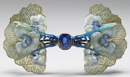 Pansy Brooch By Rene Lalique Circa 1904