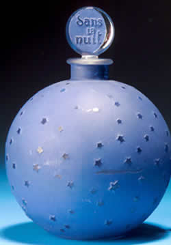 Dans La Nuit Stars Perfume Bottle For Worth With CREATION R.Lalique Signature That Is Modern Post-War