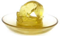 R. Lalique Renard Yellow Glass Ashtray