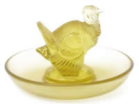 R. Lalique Dindon Amber Glass Ashtray