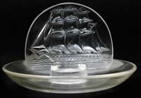 Lalique Caravelle Glass Ashtray Of Unknown Age