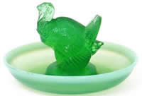 R. Lalique Dindon Green Ashtray