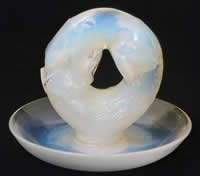 R. Lalique Alaska Opalescent Glass Ashtray